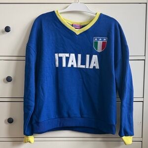 Edikted Blue and Yellow Italia Sweater